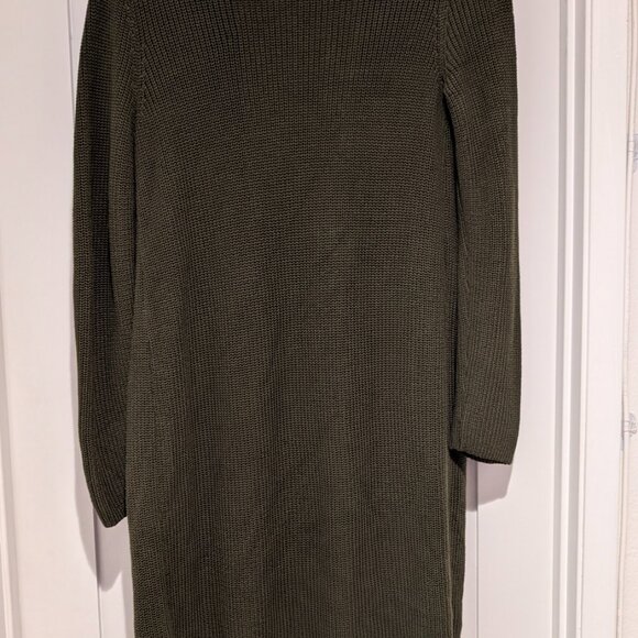 Banana Republic Open-Front Cotton Cardigan - Size Small - Olive Green NWT - Picture 3 of 10
